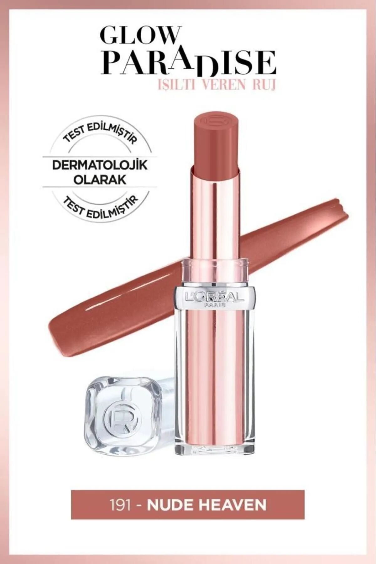 L'Oreal Paris Glow Paradise Balm-in-lipstick - Işıltı Veren Nude Tonlu Ruj 191 Nude Heaven