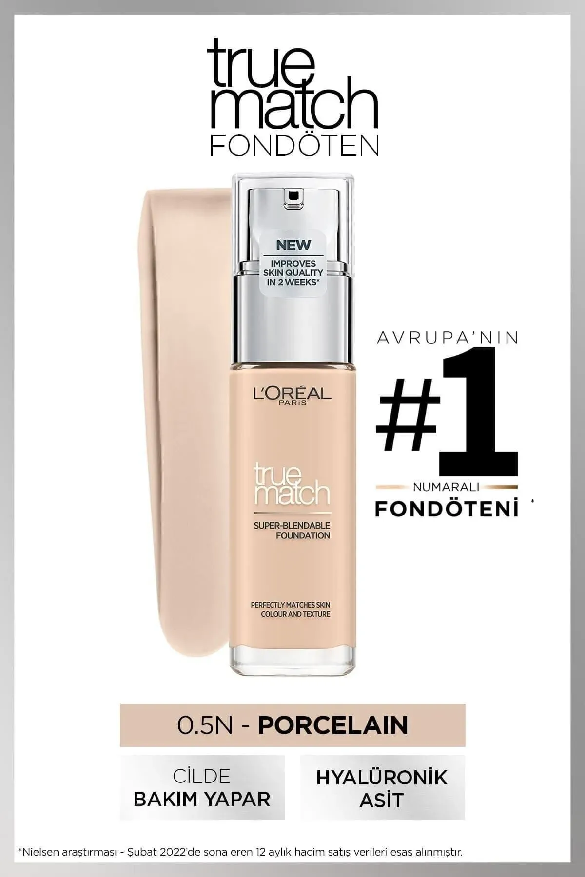 L'Oreal Paris L'Oréal Paris True Match Bakım Yapan Fondöten 0.5N PORCELAIN Kapatıcı